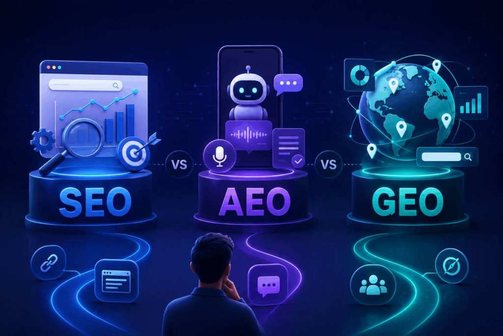 SEO vs AEO vs GEO